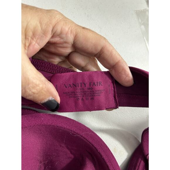 Vanity Fair Womens Bra Size 36C Style 75335 Pink Full Coverage Underwire - Picture 5 of 6